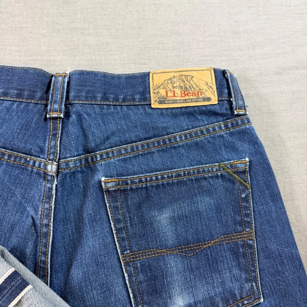 LL Bean Selvedge Denim Jeans Mens 32x32 Limited Edition No. 1176/1912 Button Fly